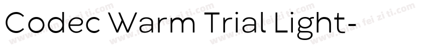 Codec Warm Trial Light字体转换
